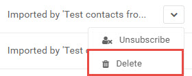 Delete contacts option