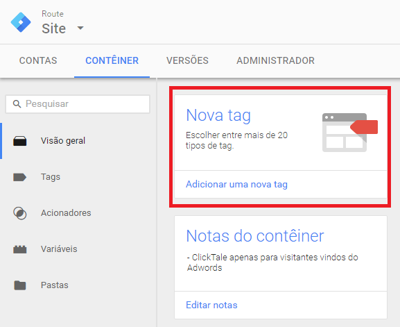 Integrating Route using Google Tag Manager Step 2